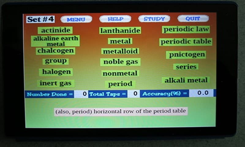 Chem-Words 3: Electron Configs and Periodic Table screenshot 3