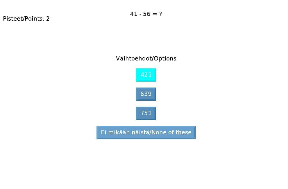 MathQuiz screenshot 2