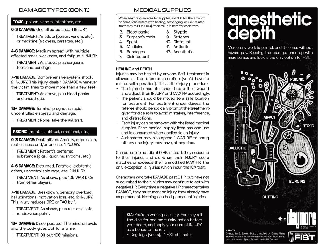 RATIONS #5: ANESTHETIC DEPTH