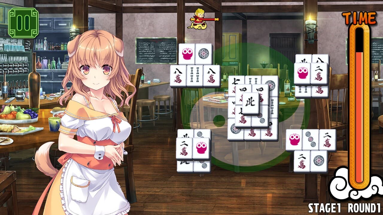 Pretty Girls Mahjong Solitaire [GREEN] screenshot 2