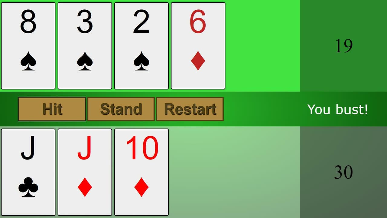 Blackjack [HTML] screenshot 4
