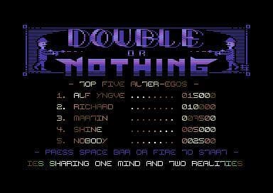 Double or Nothing [Commodore 64] screenshot 4