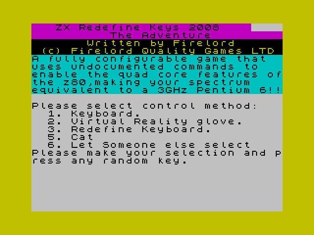 CSSCGC - ZX Redefine Keys - TheAdventure 2008 screenshot 2