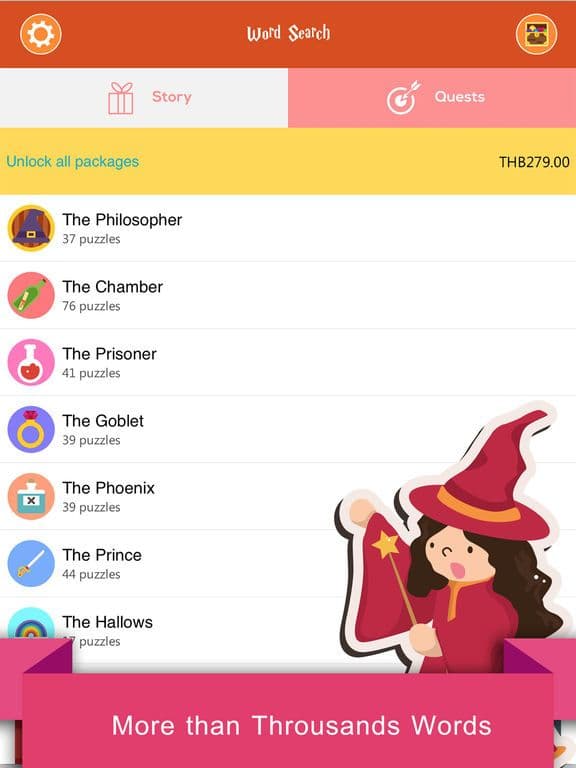 Wizard Challenge Word Search for Harry Potter