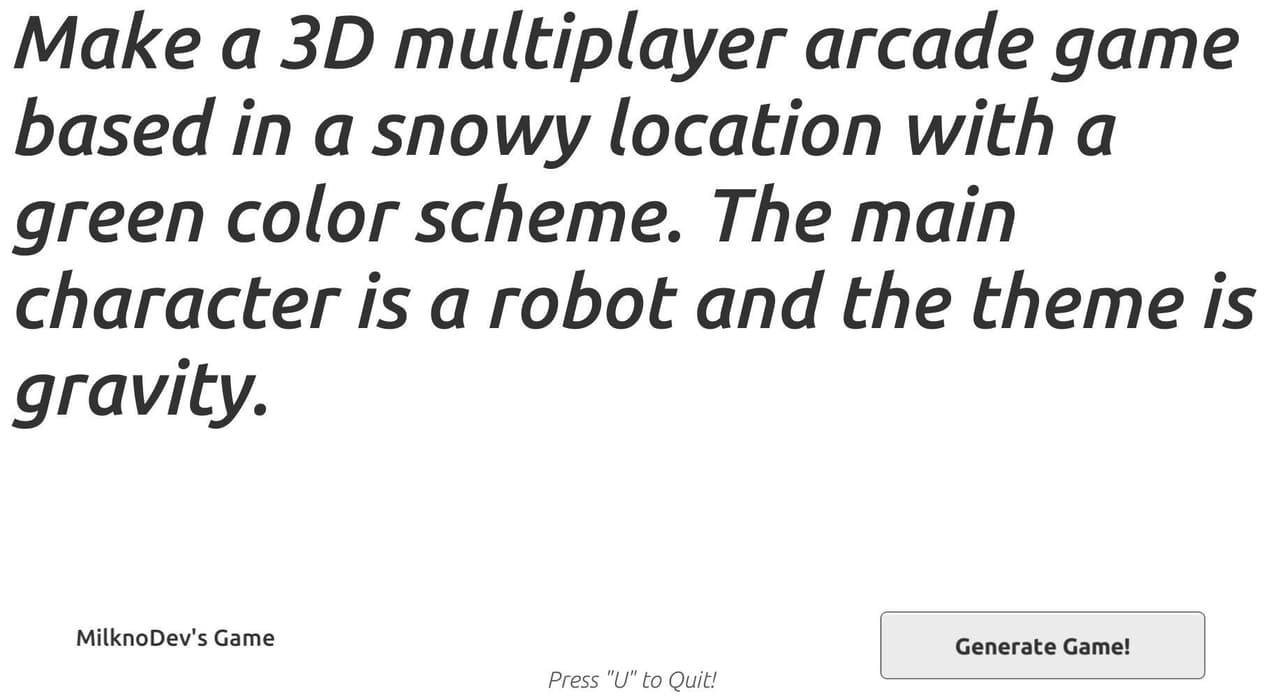 Game Idea Generator (MilknoDev) screenshot 3