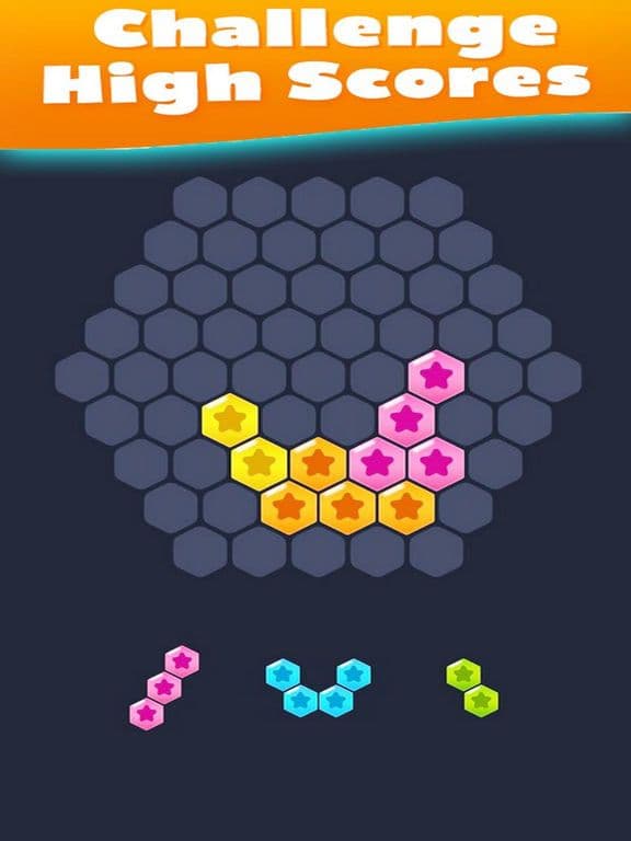 Hex Fill Brain: Hexagon Blocks screenshot 2