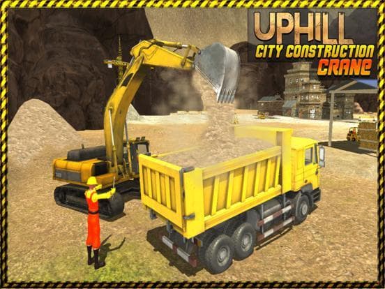 Hill Climb Construction Crane 3D Dumper & Forklift screenshot 2