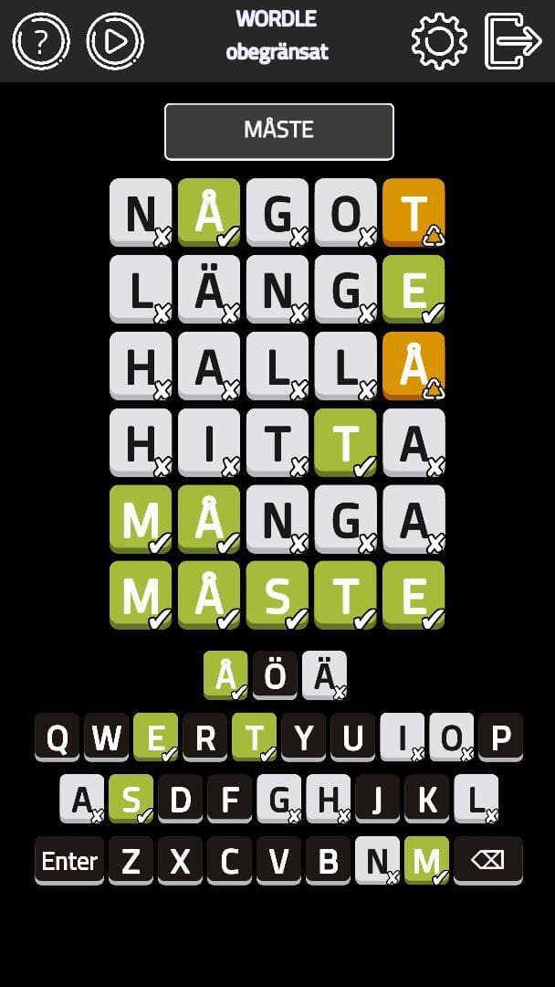 Wordle svenska screenshot 3