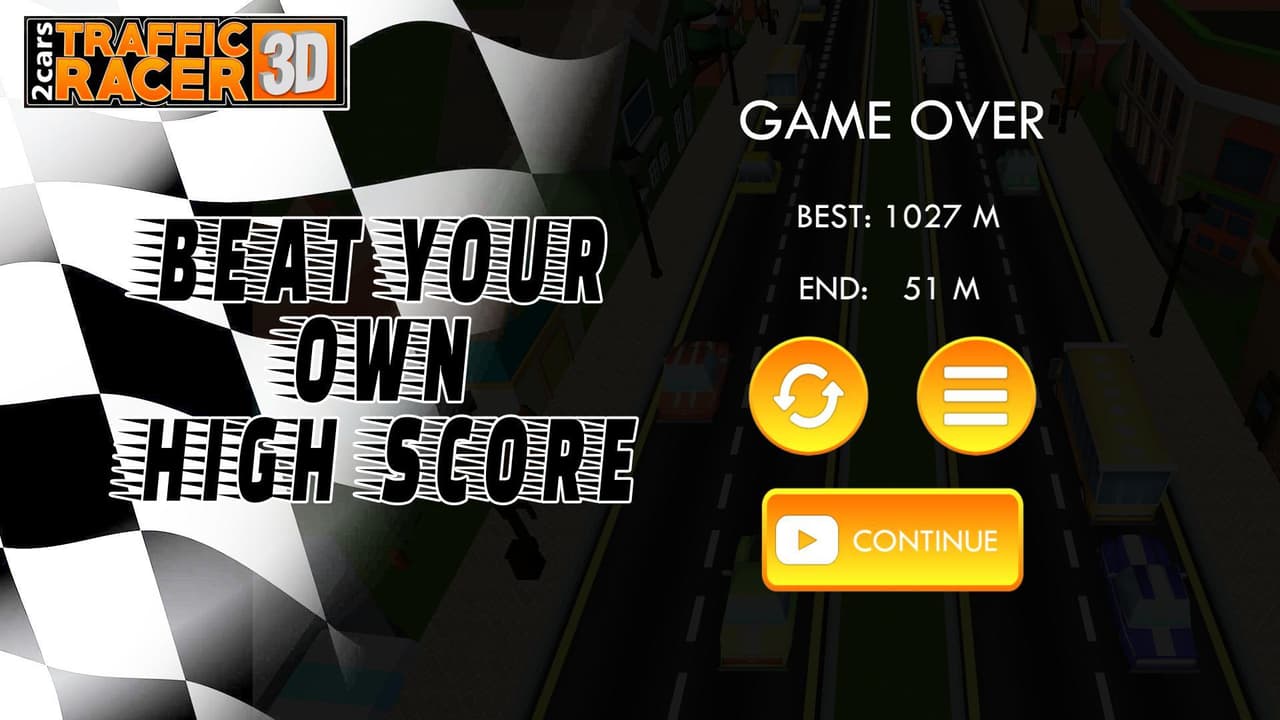 2 Cars Traffic Racer 3D screenshot 4