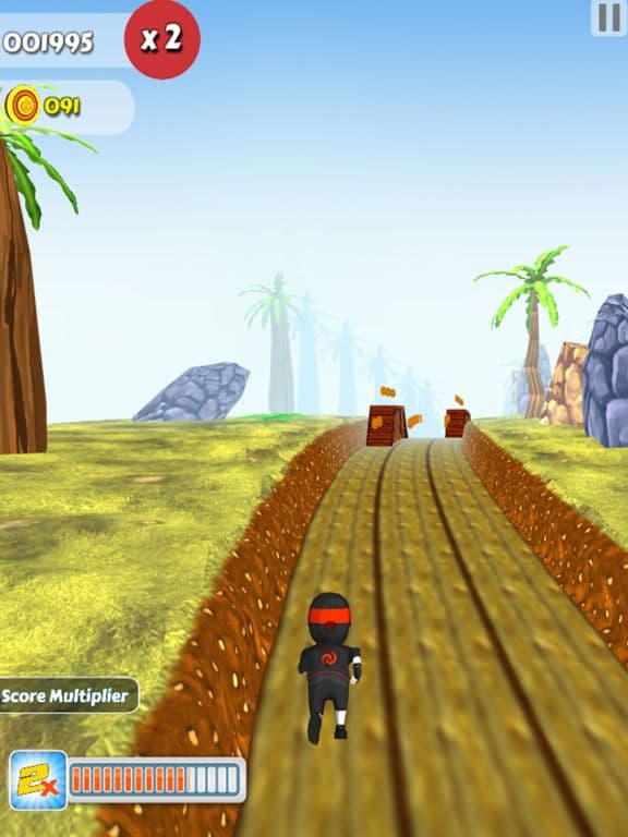 Clumsy Kid Ninja Runner: Sky Surfer Real Challenge Game screenshot 5