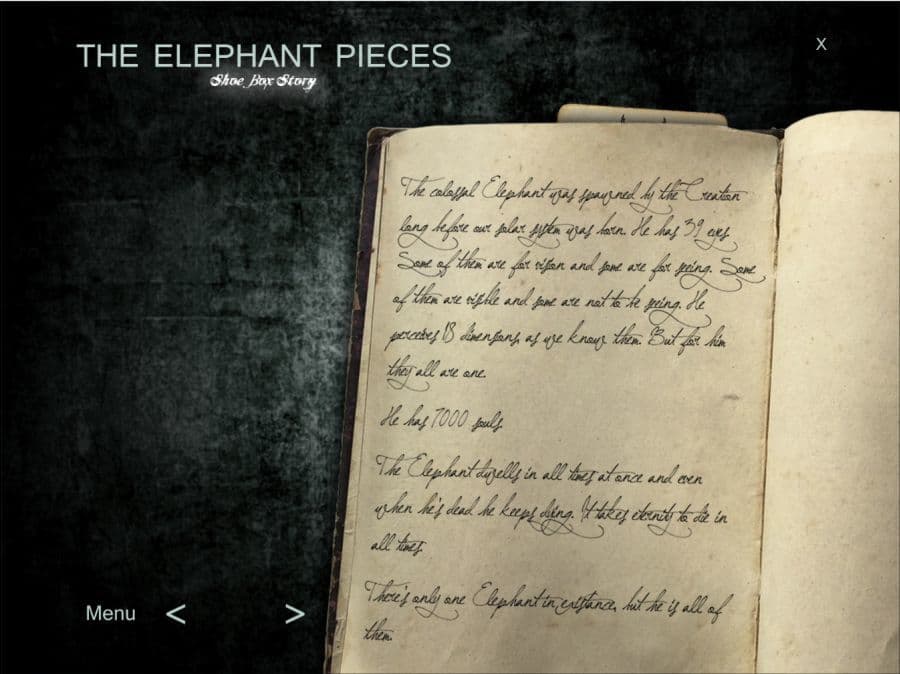 The Elephant Pieces (Shoebox Story) screenshot 3