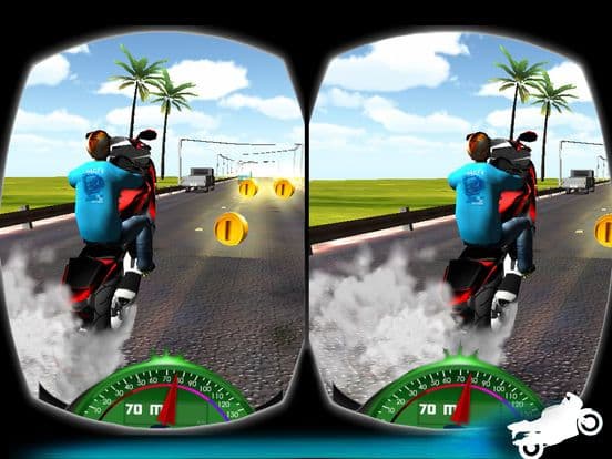 VR Race Moto GP. Crazy bike stunts virtual Reality