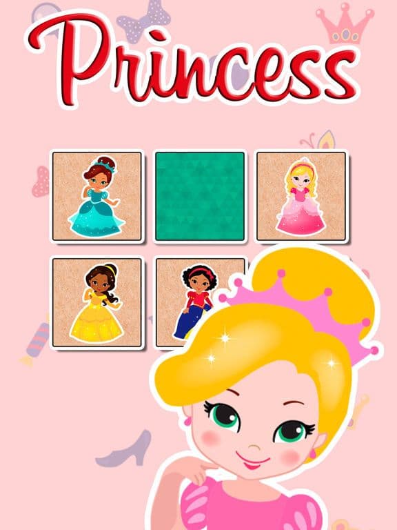 Princesses Find the Pairs Learning Game for 3 – 5 screenshot 2