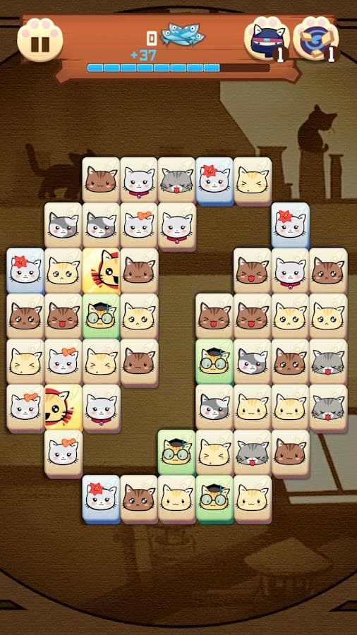 Hungry Cat Mahjong HD screenshot 2