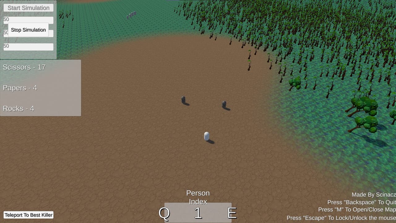 Rock Paper Scissors Simulation (Scinacz)