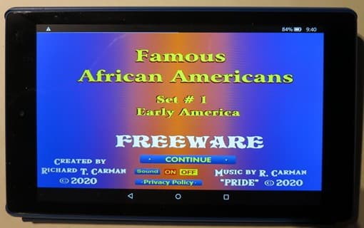 Famous African Americans - Set 1 screenshot 2