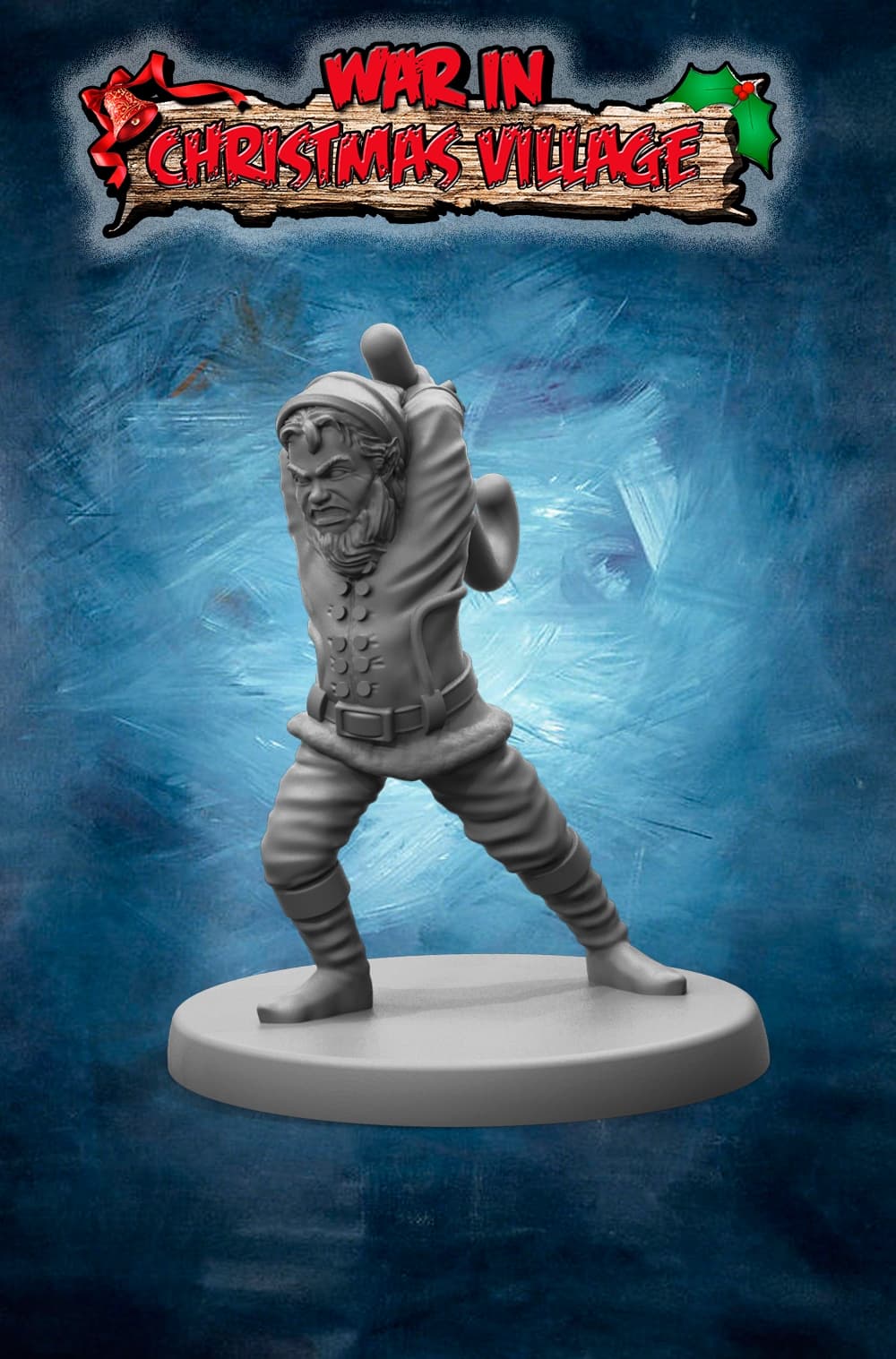 War in Christmas Village Workshop Elves
