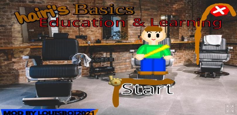 Baldis Basics 2D With Hair
