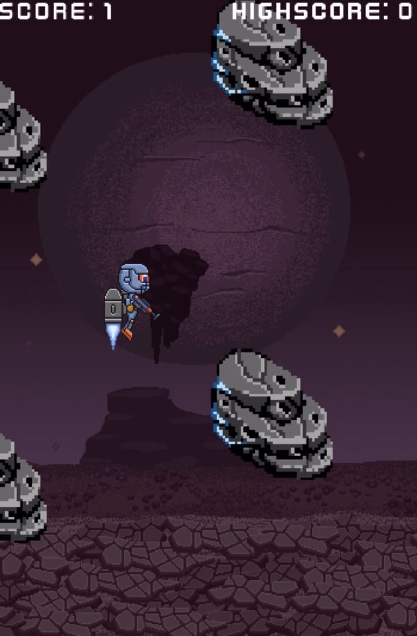 Flappy Space (rickmartin) screenshot 2