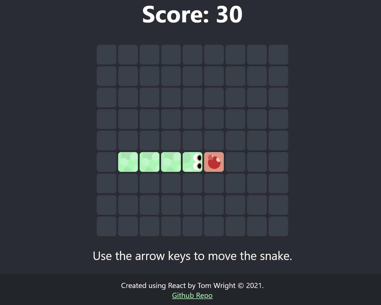 React Snake screenshot 2