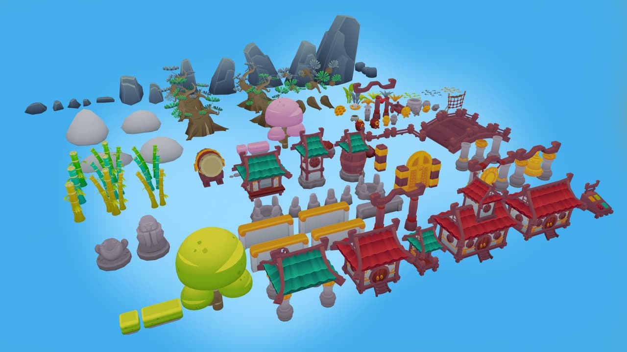 Lowpoly stylized Asian pack screenshot 3