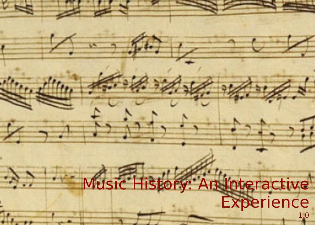 Music History: An Interactive Experience