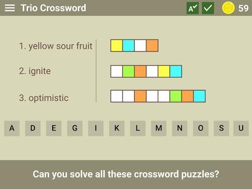 Trio Crossword - Word Puzzle