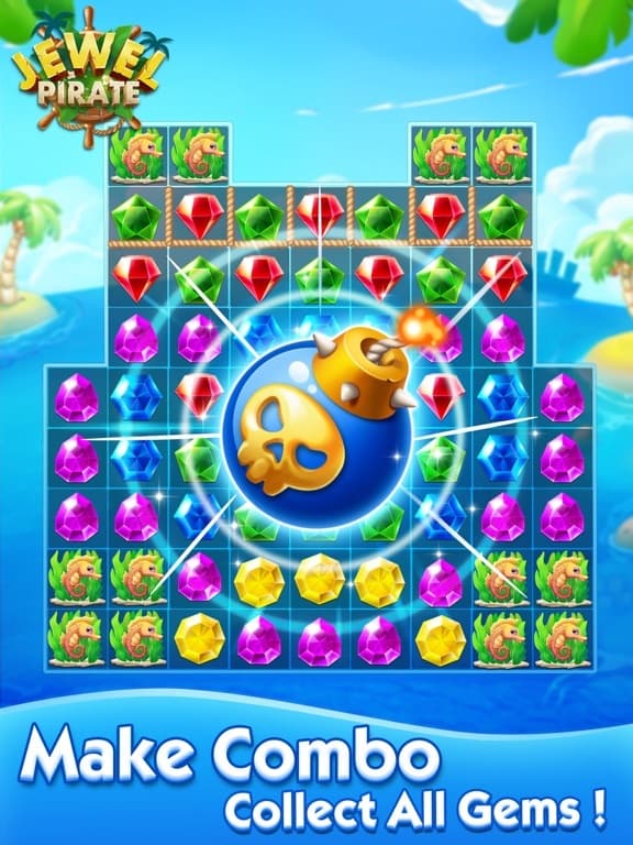 Jewel Pirate - Matching Games screenshot 3