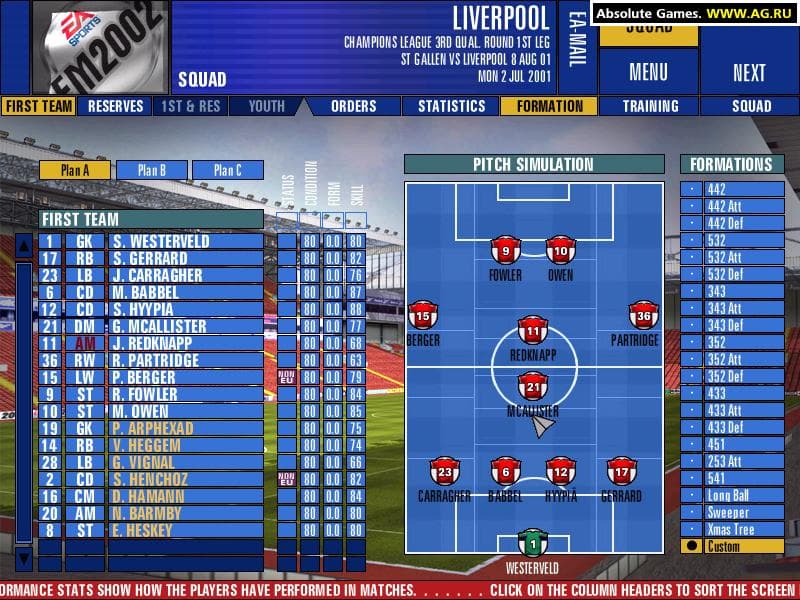 FA Premier League Football Manager 2002 screenshot 2