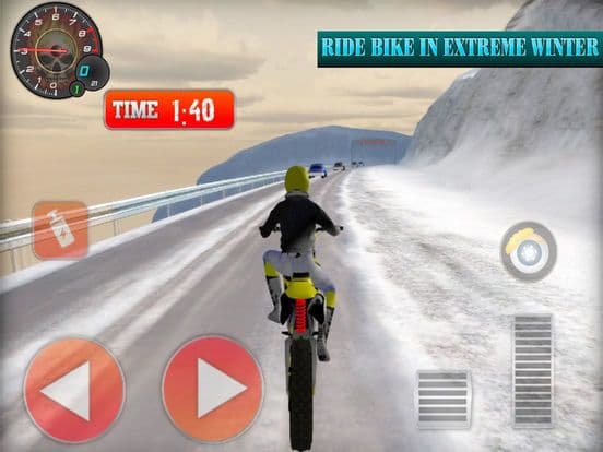 Winter Skill Driving Motorcycl