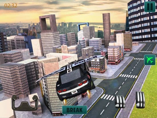 Free flying police car games screenshot 3