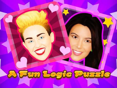 Puzzle Games Miley VS Kim Celebrity Tile Match FREE screenshot 3