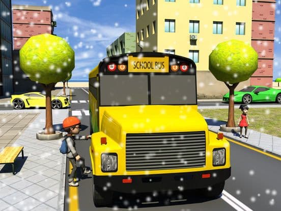 Winter School Bus Parking Simulator screenshot 4