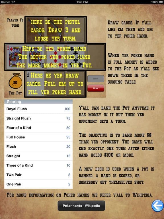 Dead Mans Hand - Wild West Poker Game