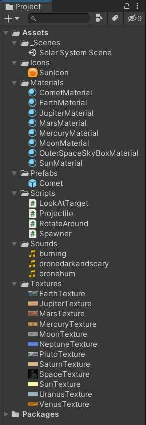 GameDev Specialization - Solar System screenshot 2