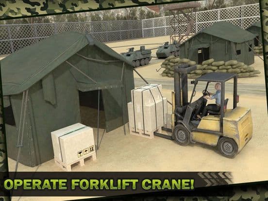 Army Cargo Plane Flight Simulator: Transport War Tank in Battle-Field screenshot 3