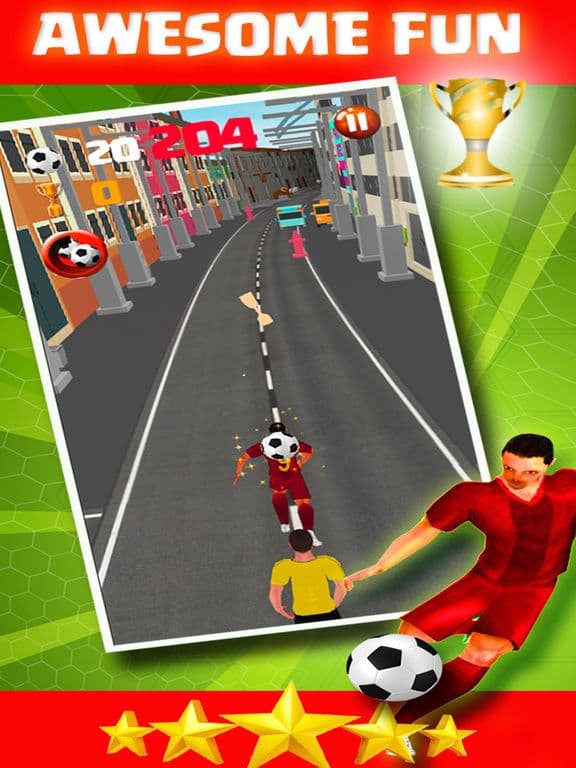 Football Star Pro Runner Shoot 3D screenshot 2