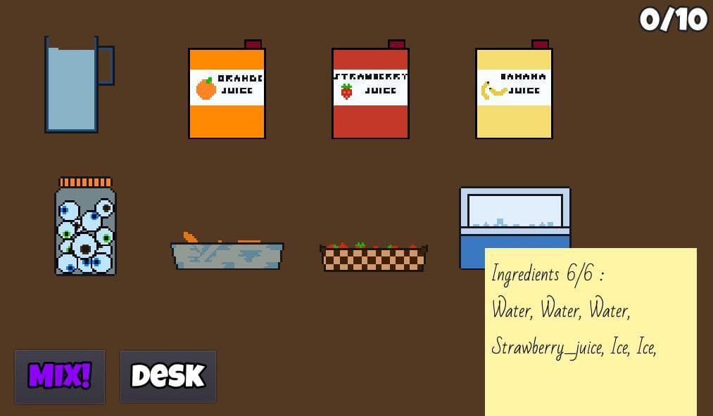 Untitled game about making drinks