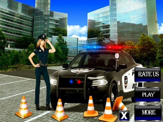 Highway Police Parking Car 3D screenshot 2