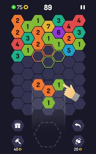 UP 9 - Hexa Puzzle! Merge Numbers to get 9 screenshot 3