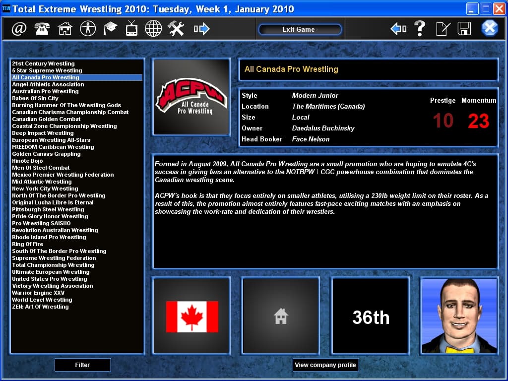Total Extreme Wrestling 2010 screenshot 2