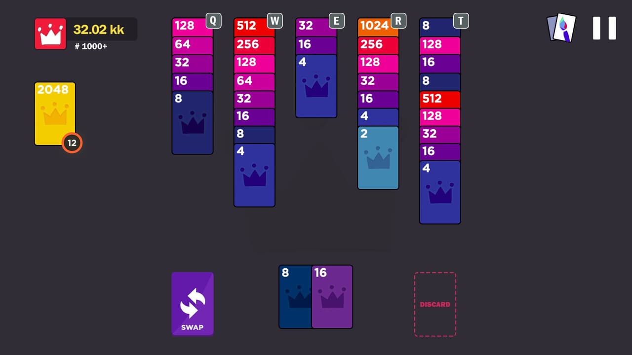 2048 Royal Cards screenshot 2