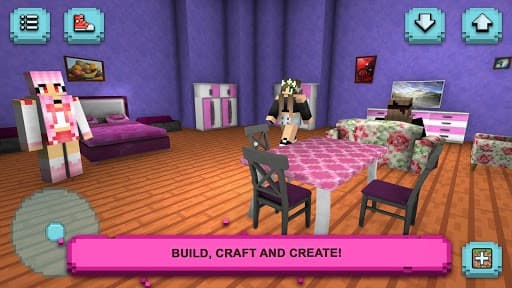 Girls World Exploration: Crafting & Building Lite screenshot 2