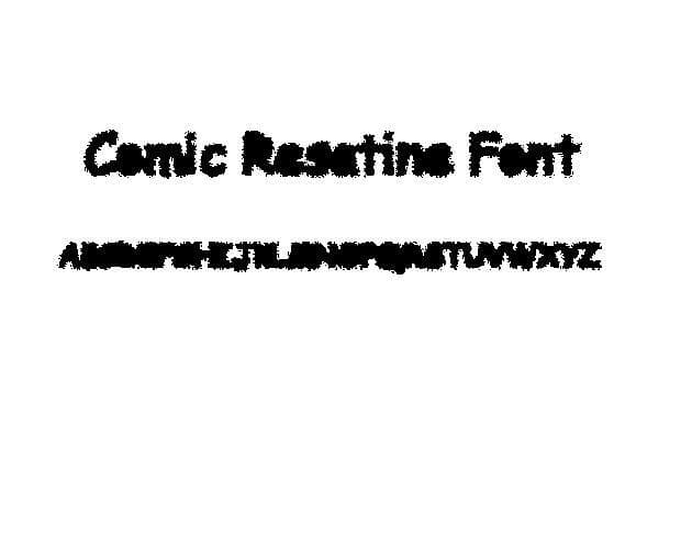 Comic Resatine Font