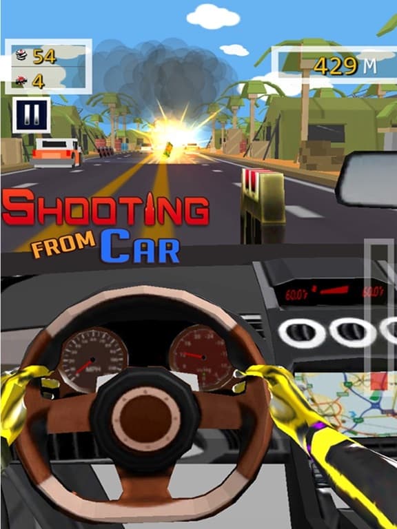 Shooting From Car - Free Car Racing & Shooting screenshot 2