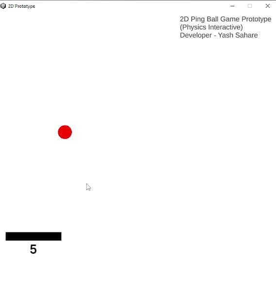 2D PingBall Game(Basic) screenshot 2