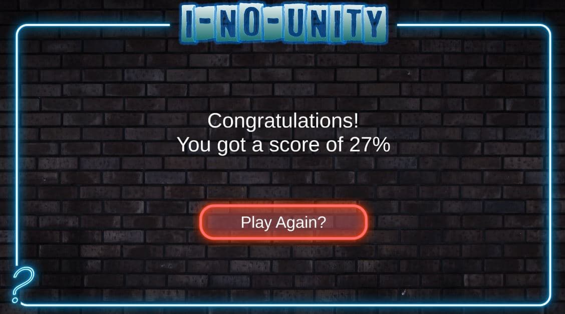 I kNOw UNITY QUIZ