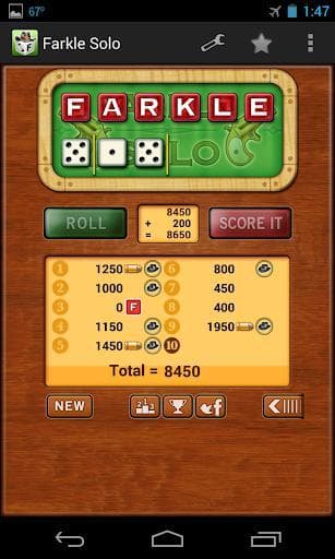 Farkle Solo Solitaire - Free screenshot 5