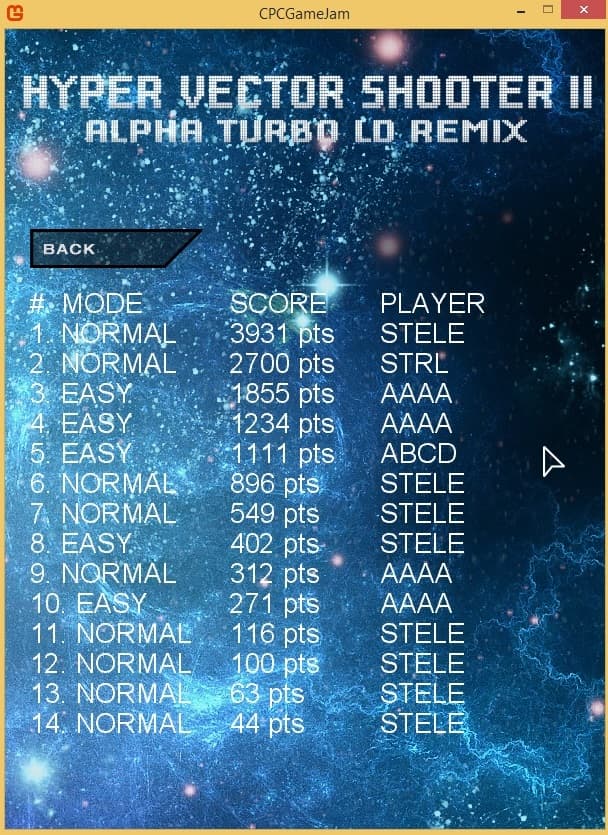 Hyper Vector Shooter II Alpha Turbo LD Remix