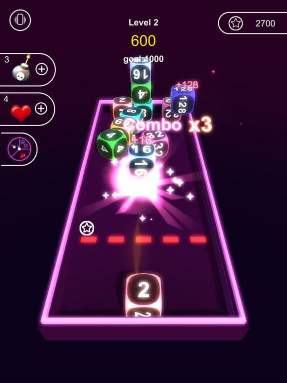 Neon Cubes 2048 screenshot 3
